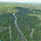 Vue aérienne de la rivière Samson : les photos prises ont permis d'analyser le terrain et formuler des pistes de solutions.