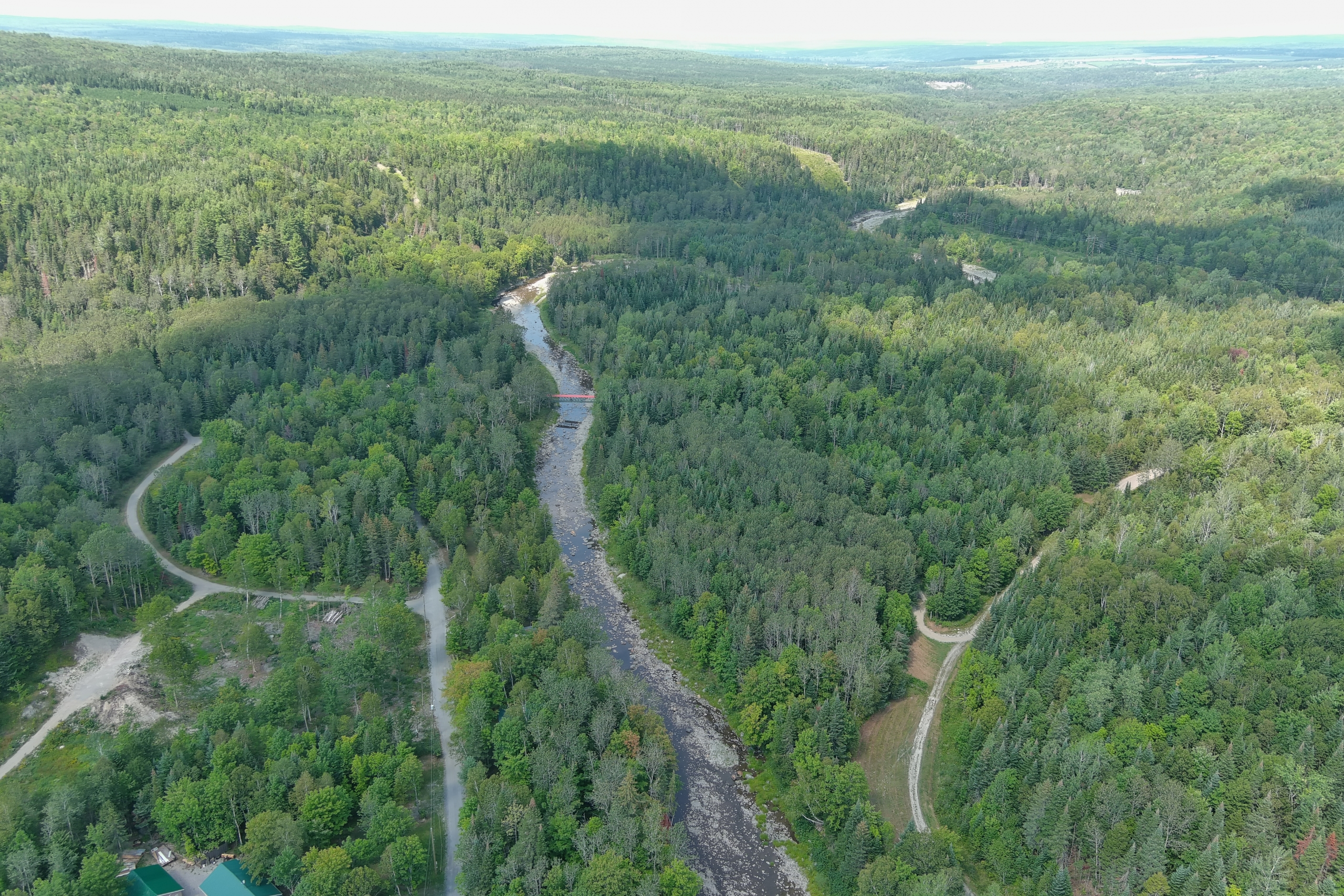 Vue aerienne riviere Samson Vue aérienne de la rivière Samson