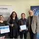 Le COBARIC et la Fondation ESTEN posent fièrement, trophée et chèque en main.